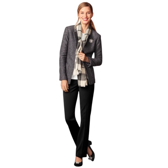 NWT Talbots Refined Bi-Stretch Barely Boot Pants Size 16 in Black Full Length - Picture 4 of 10